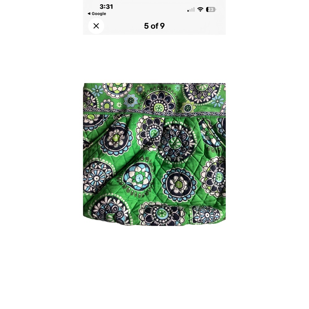 Vera Bradley Cupcake Green Morgan Tote green blue white - Picture 4 of 7